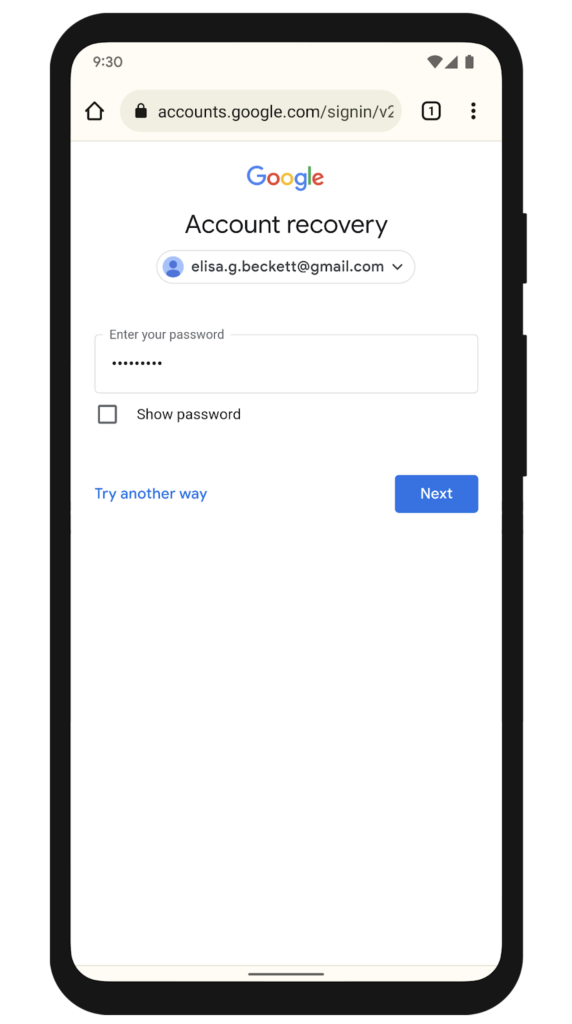 unlock samsung screen using google account recovery